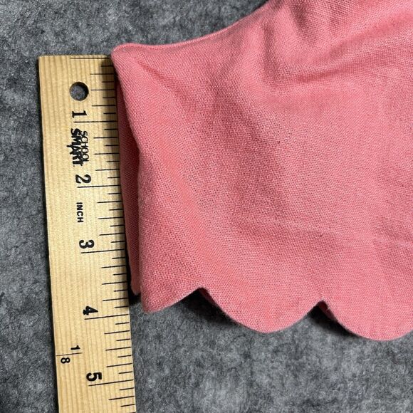 J. Crew Linen Scalloped Chino Shorts Women's 8 Pink Breathable - Picture 5 of 16